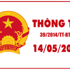 THÔNG TƯ 39/2014/TT-BTC