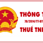 THÔNG TƯ 78/2014/TT-BTC